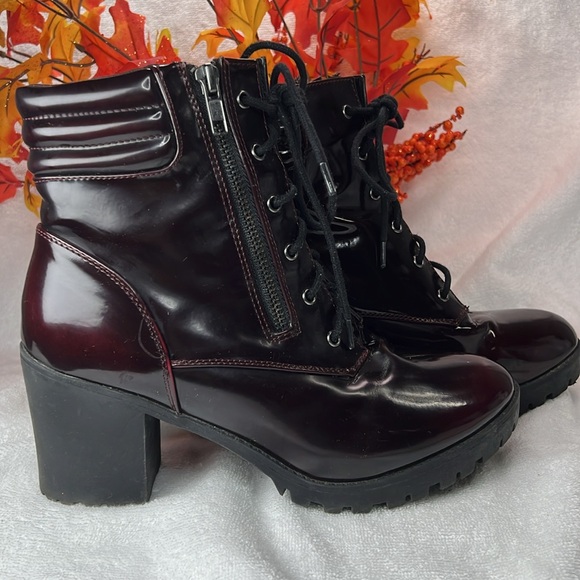 Bongo, wine colored ankle boots, excellent condition - Picture 3 of 6